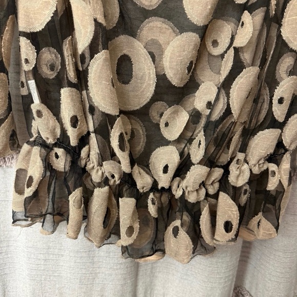 Mechant Boho Chic Flowy Graphic Print See Through Fairy Top-SIZE XL - Picture 7 of 7